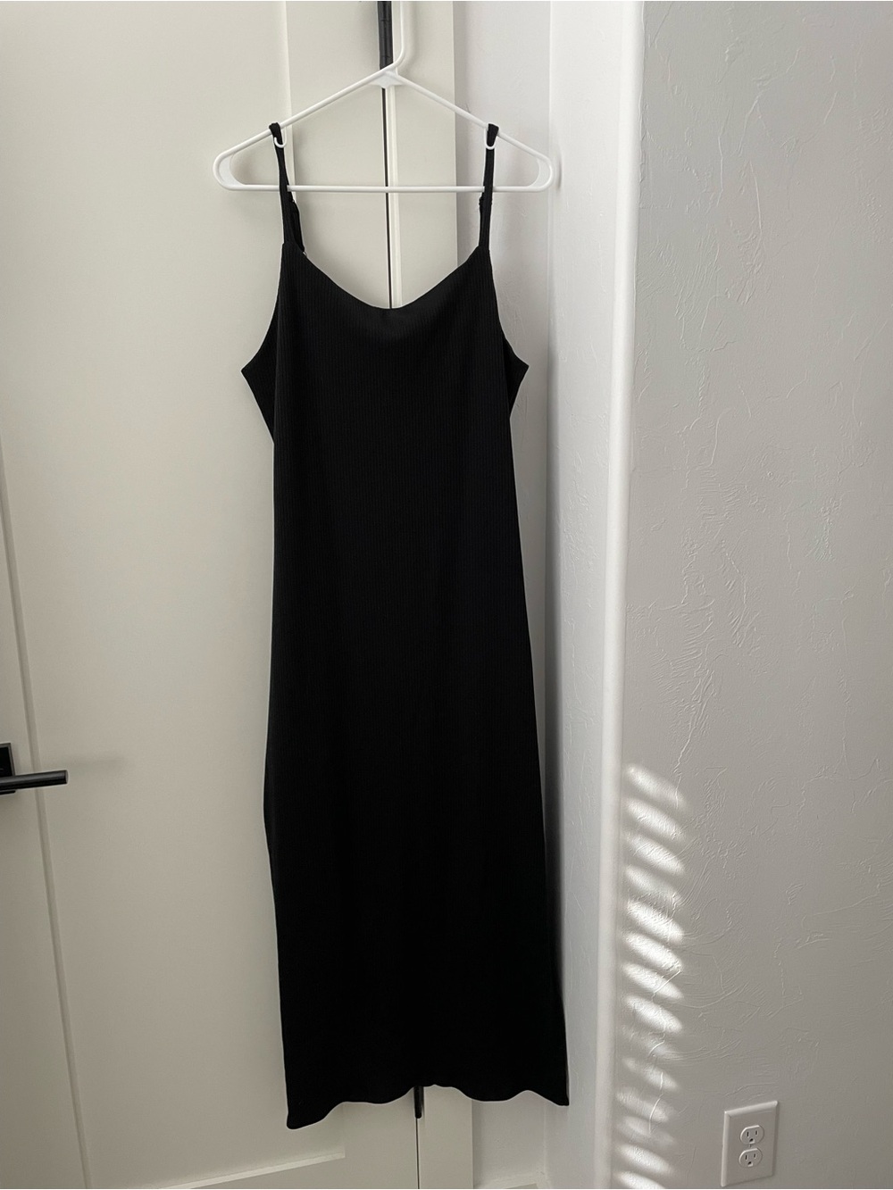 Vici Black Maxi Slip Dress with Adjustable Straps